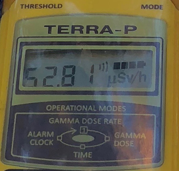 52.81 millisieverts/hour!